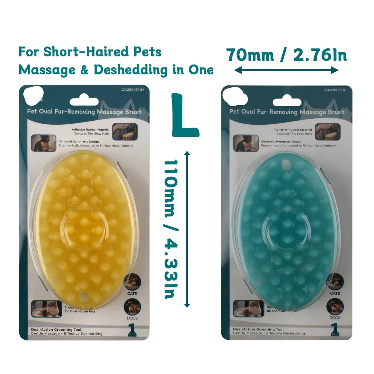 2 cepillos de Curry de Goma Oitabi.(Blue and Yellow 2PCS)