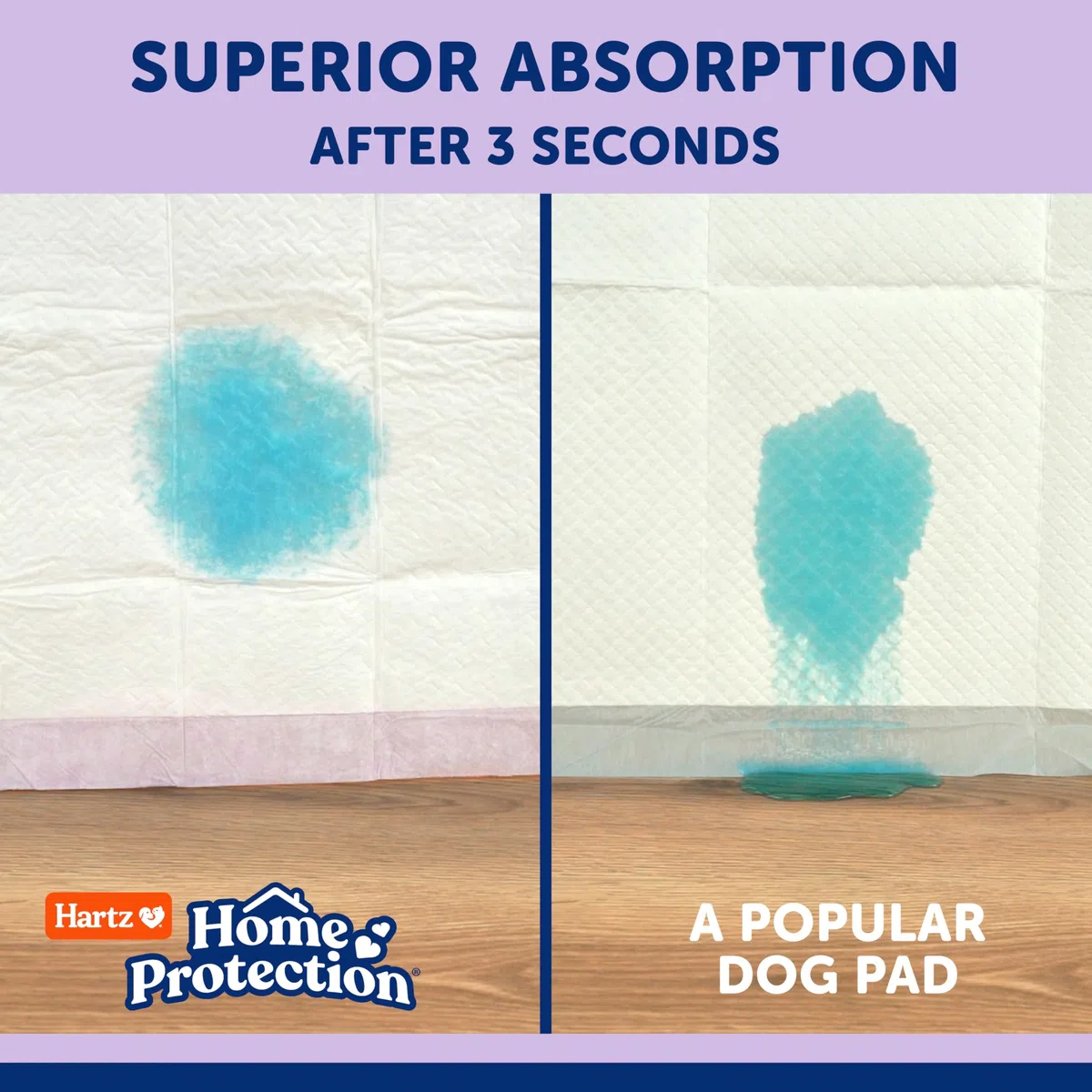 Hartz Home Protection - Almohadillas para perros con aroma a lavanda, XL 60 unidades, súper absorbentes y no gotean, eliminan olores