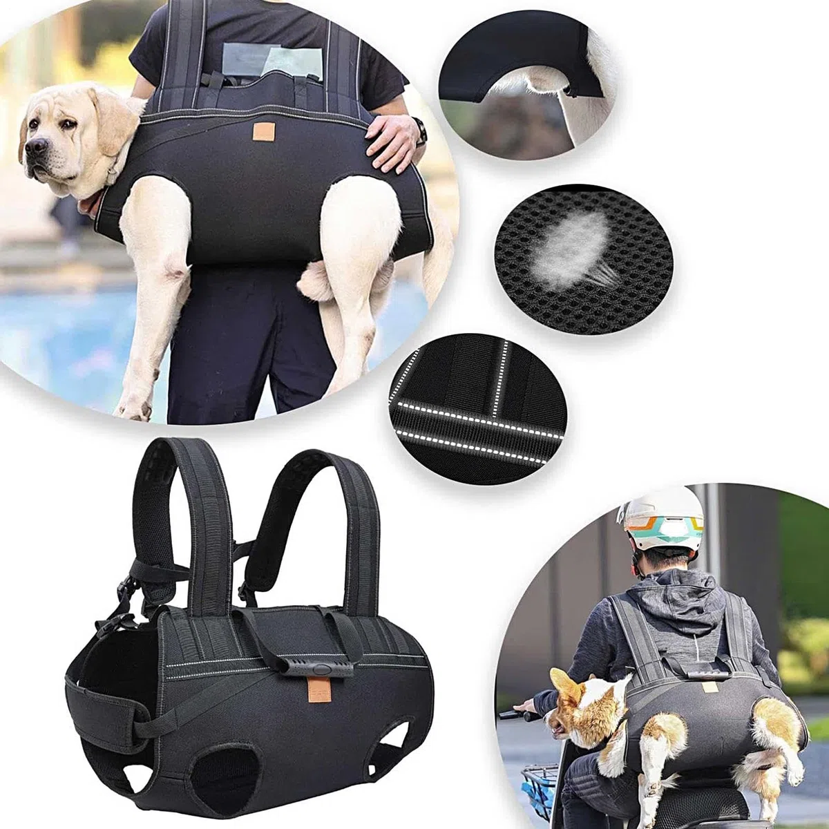Arnés Corporal Completo para Perro Correa de Soporte Ajustable y | Arnés de Asistencia Canina Para Perros de Raza Grande, Mayores, Rehabilitación, Ayuda a la Movilidad, Paseos Diarios