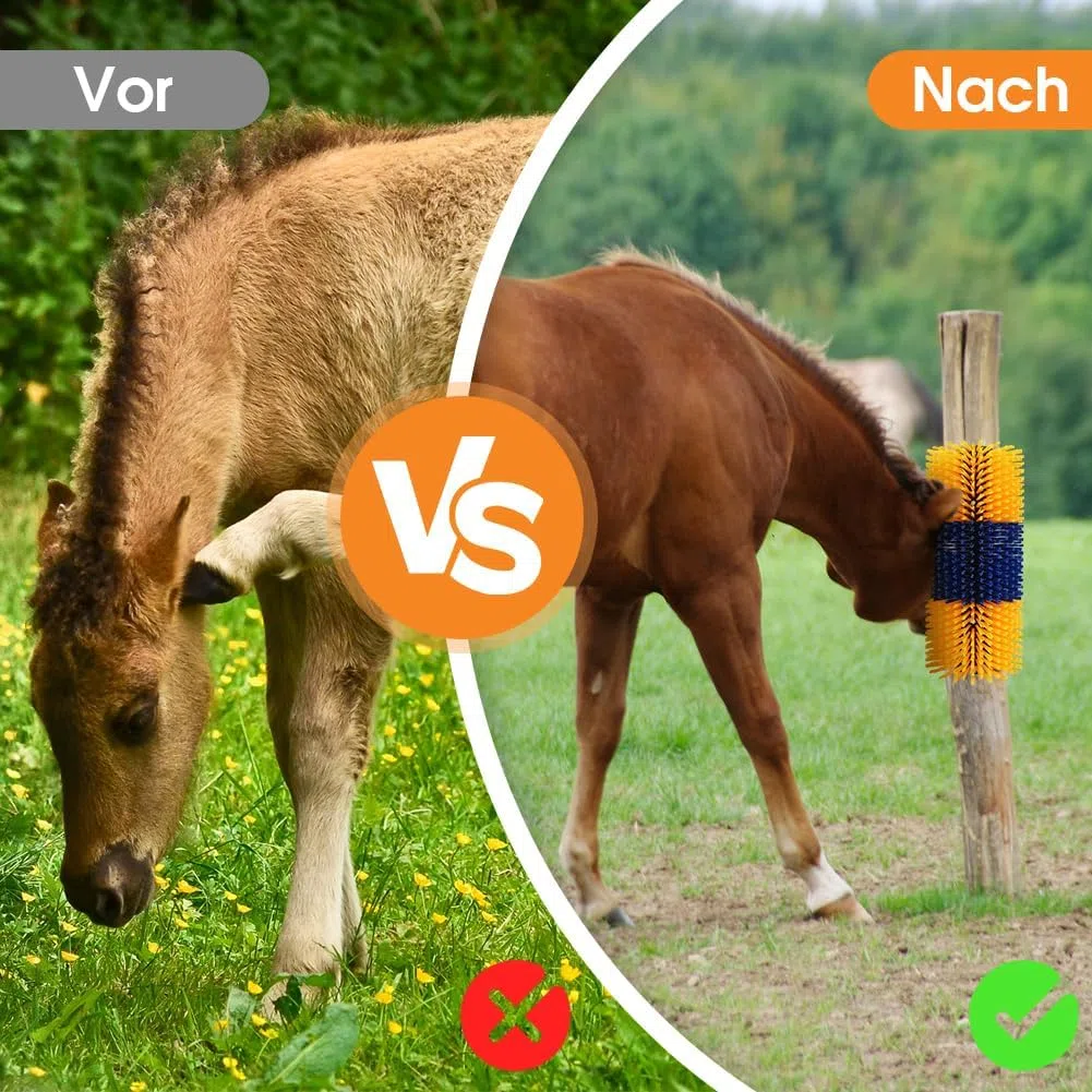 2 Cepillos para Rascar Caballos, Cepillo Rascador Universal Cepillo para Crines de Caballos para Animales de Granja Cepillo de Masaje Ganado