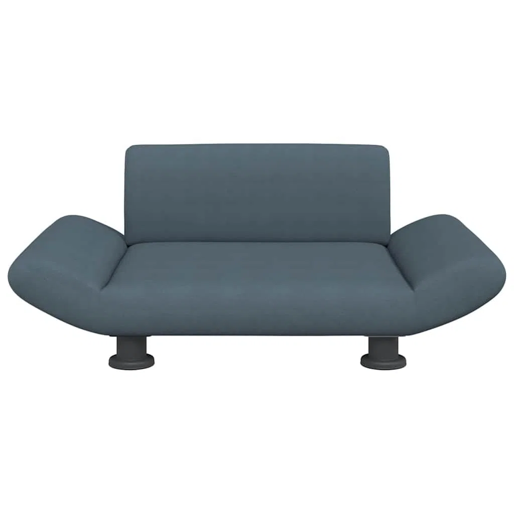 Cama para perros gris oscuro, 70 x 45 x 28 cm, tela, cojín para perros con acolchado de espuma, sofá para perros de pino con patas de acero, cama para perros pequeños, salón o dormitorio