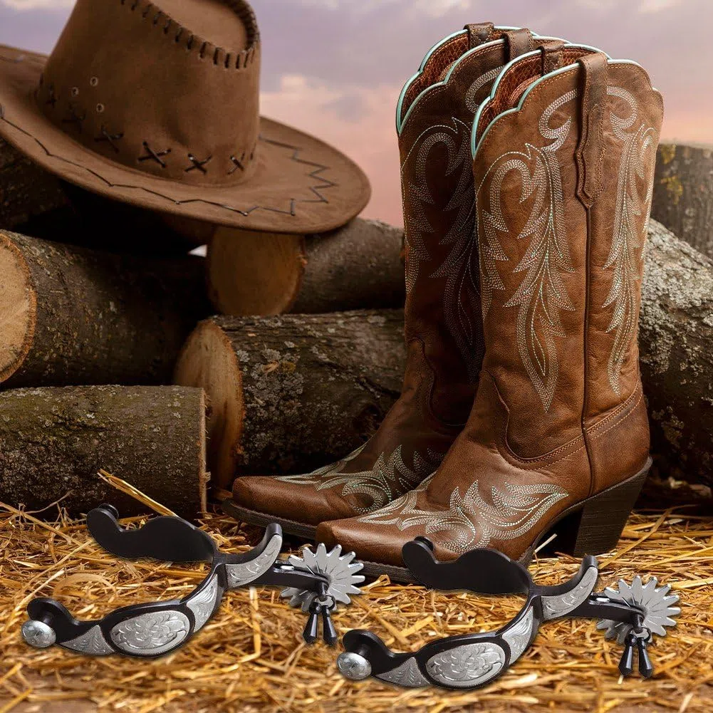 Espuelas De Caballo Espuelas De Montar Antiguas Espuelas De Vaquero Occidental Equipos De Tallados a Mano Espuelas para Botas Ecuestres