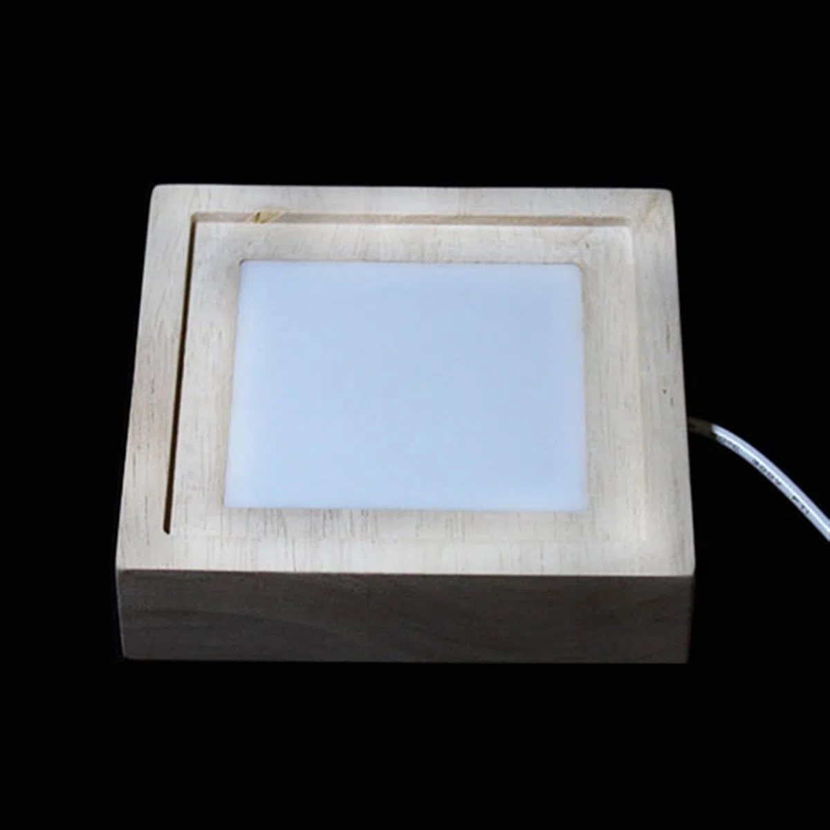 Pecera Pecera Cuadrada, Pecera de Lucha Alta translúcida con Base de Madera, Pecera Tropical, pecera pequeña de Escritorio de Vidrio Engrosado Acuario(Blanco)