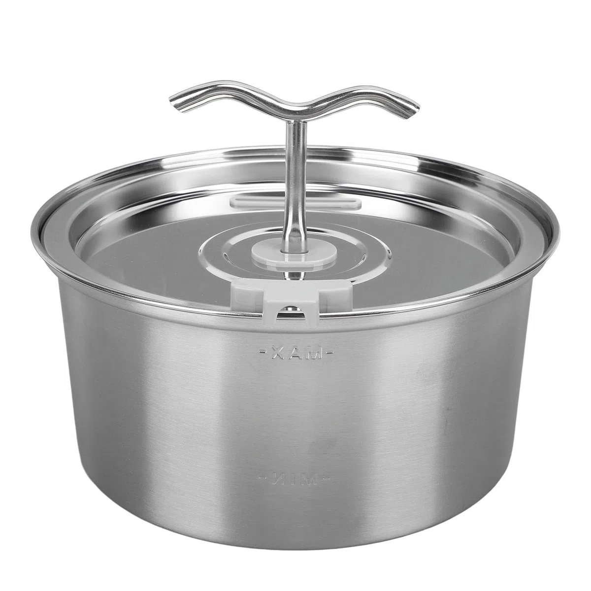 Pongnas Fuente de Agua para Gatos de Acero Inoxidable, Fuente Automática para Mascotas de 3,2 L, Bomba Silenciosa para Gatos, Perros con Diseño de Doble Boquilla, Filtrada, Fácil de