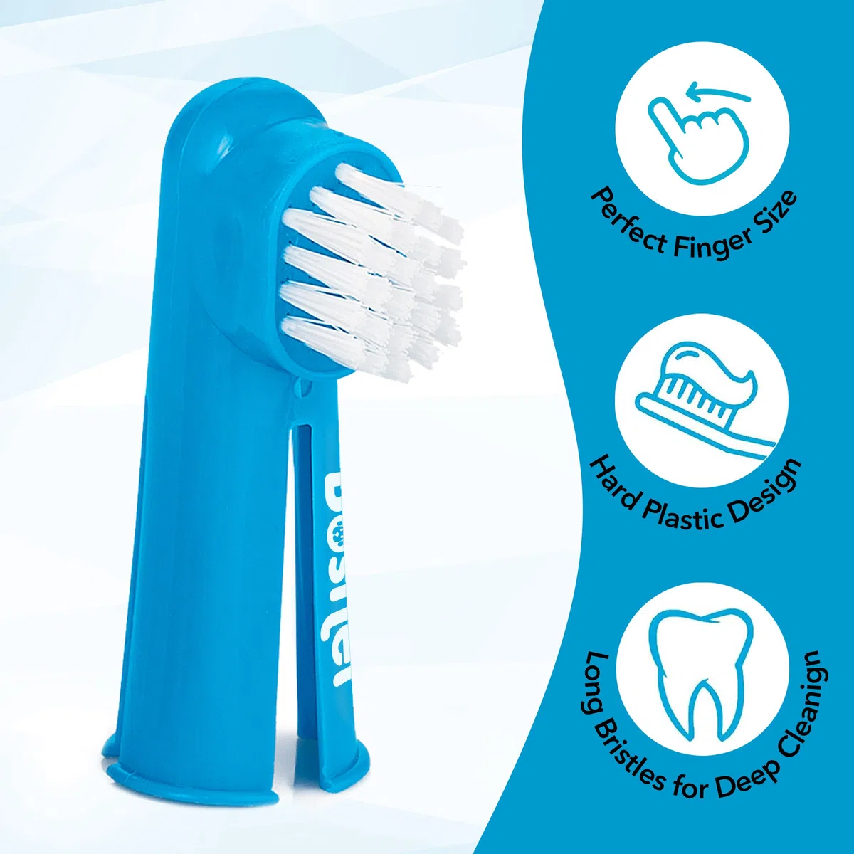 BOSHEL Juego de cepillos de dientes para perros, paquete de 8, incluye 6 cerdas de silicona + 2 cepillos de dientes para perros y gatos con cerdas de nailon, aprobado