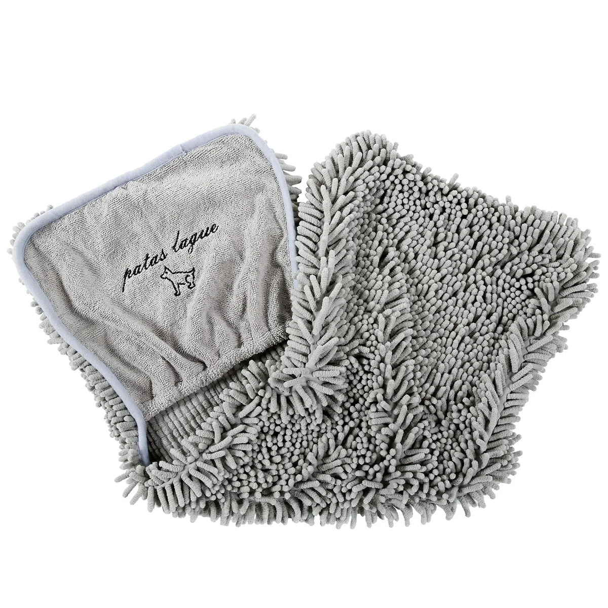 Patas Lague Paquete de 2 toallas absorbentes de lujo para perro, (35 x 15 pulgadas), microfibra extra grande, secado rápido, con bolsillos para las manos, toalla para mascotas para perros y gatos