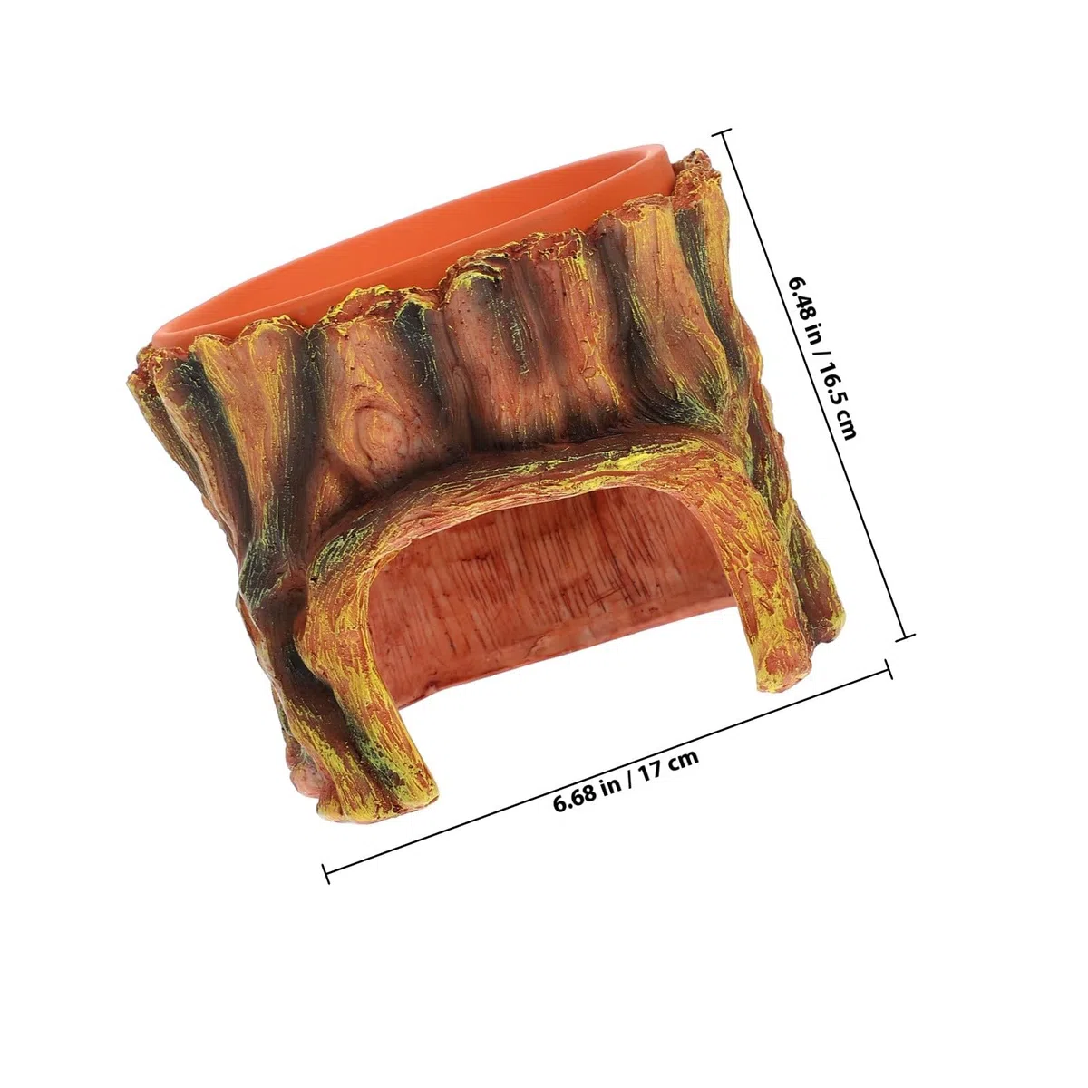 minkissy Cueva para Reptiles de Resina, Escondite Húmedo Grande para Geckos, Decoración Natural para Terrarios y Jardines, Accesorio Seguro para Hábitat de Mascotas