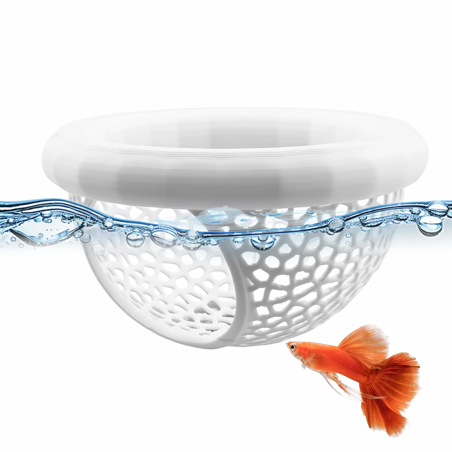 Pieles flotantes de peces Betta para acuario, adecuadas para luchar contra peces, camarones y peces pequeños, hamaca multifuncional, accesorios decorativos para esconder acuarios (blanco)