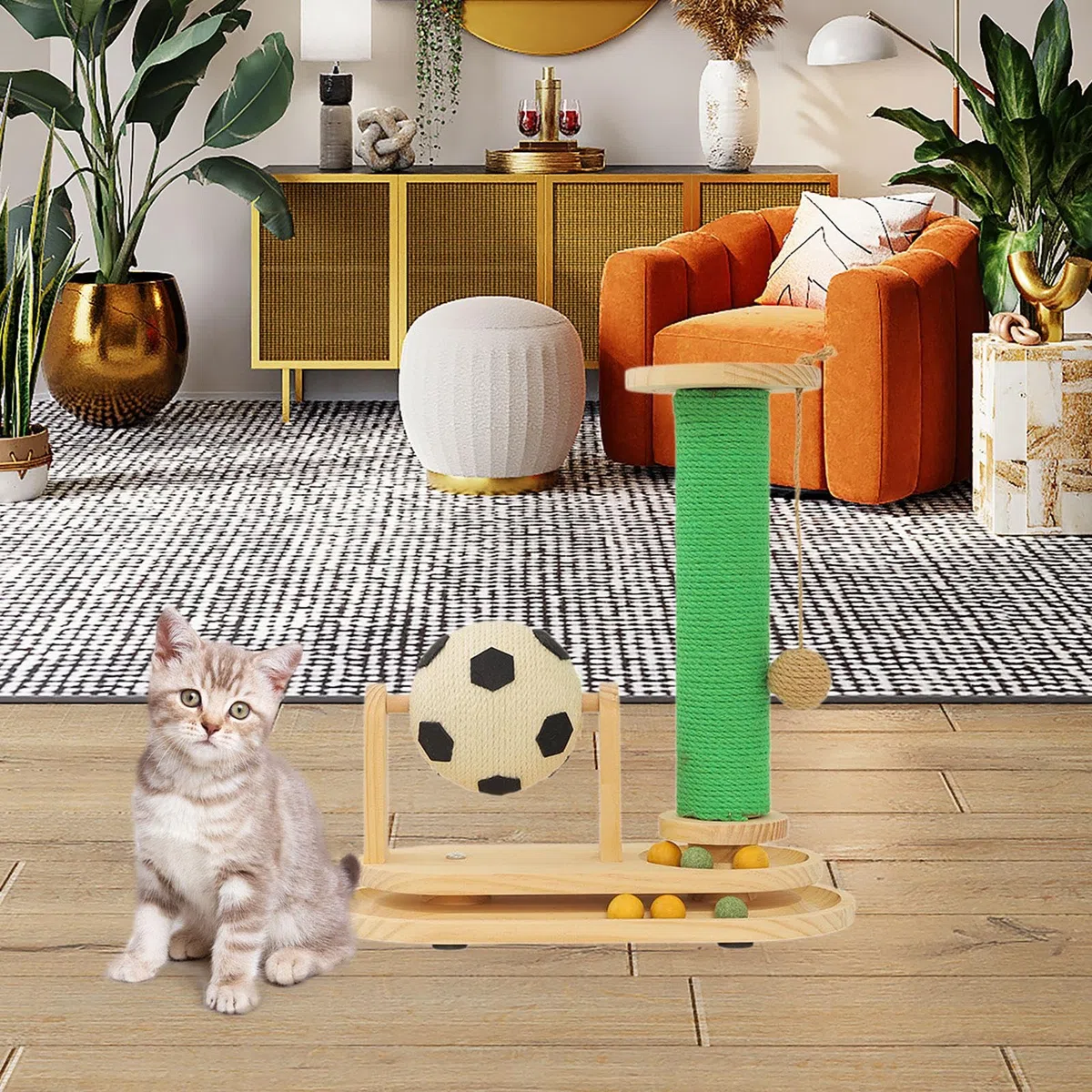 Juguete Interactivo Y Entretenido, Fabricado en [Material], para Afilar Las de Gatos, Gatitos, Conejos Y Animales Pequeños.