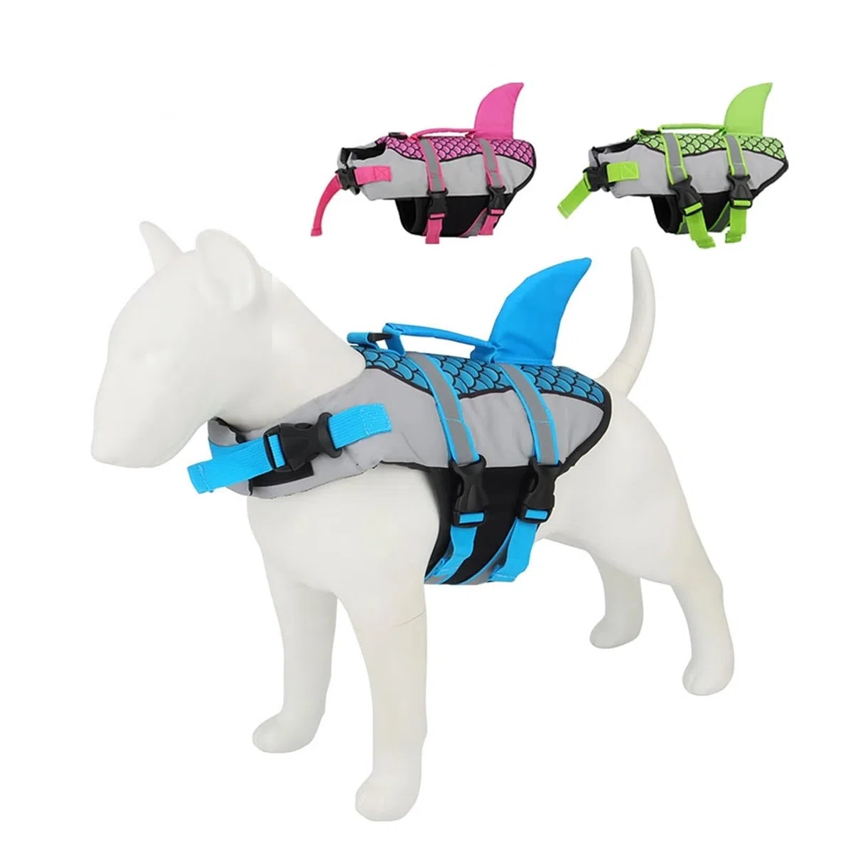 Chaleco Salvavidas for Perros con Aleta de tiburón, Chaqueta de Seguridad de flotabilidad con arnés for natación, Piscina y Playa, Traje de baño de Verano for Mascotas, 1 Uds.(Yellow,S)