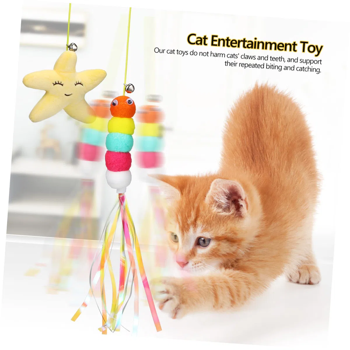 PRETYZOOM 24 Piezas De Juguete Colgante para Gatos Juguetes para Gatos Que Cuelgan Juguetes para Gatos Que Rebotan Puerta Colgante Juguete para Gatos Juguete para Gatos Juguetes para