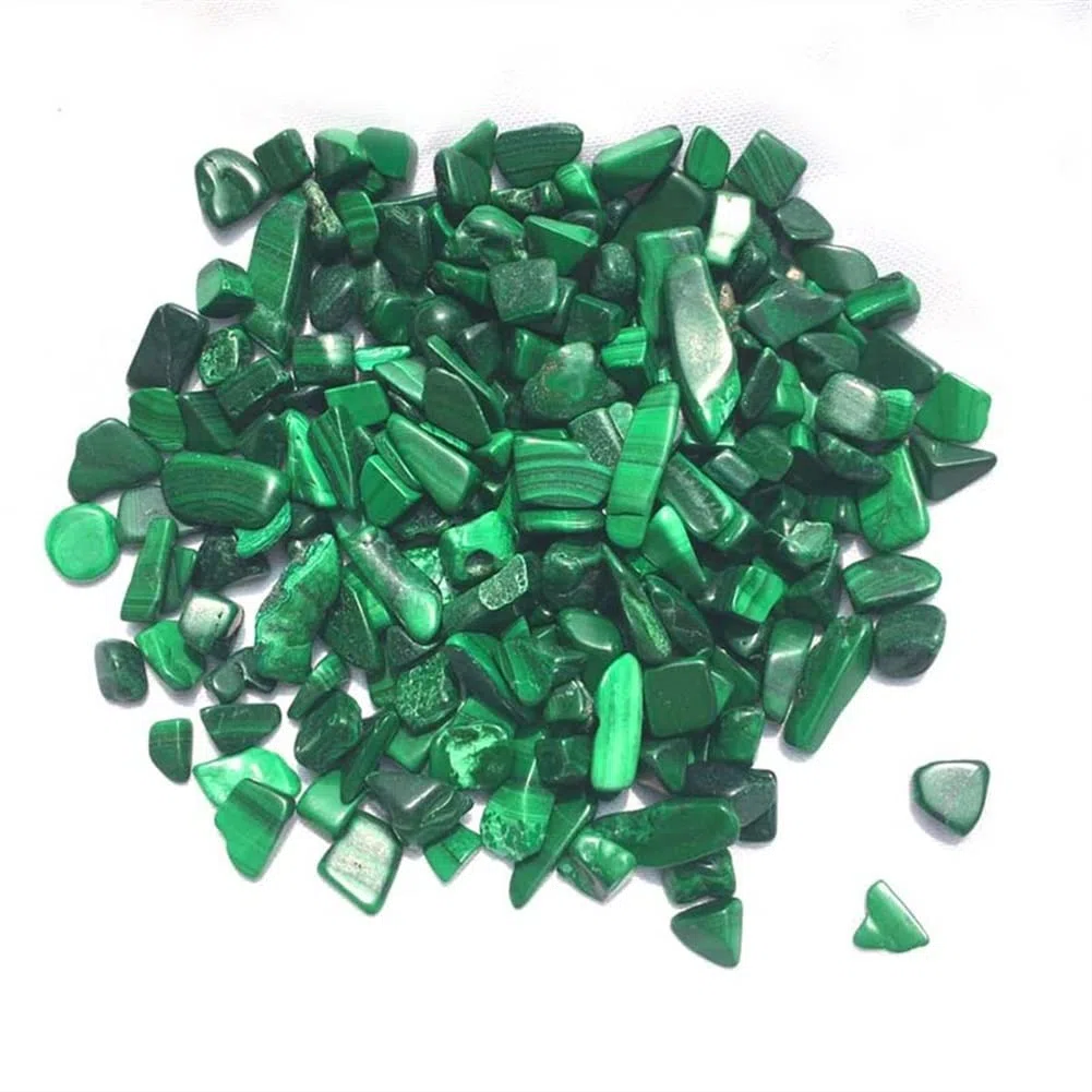 Cristales y Piedras Naturales Malaquita Verde Natural Grava Piedra áspera cruda Cristales Jardín Hogar Acuario Pecera Decoración for la decoración decoración de la habitación (Size : 100g)