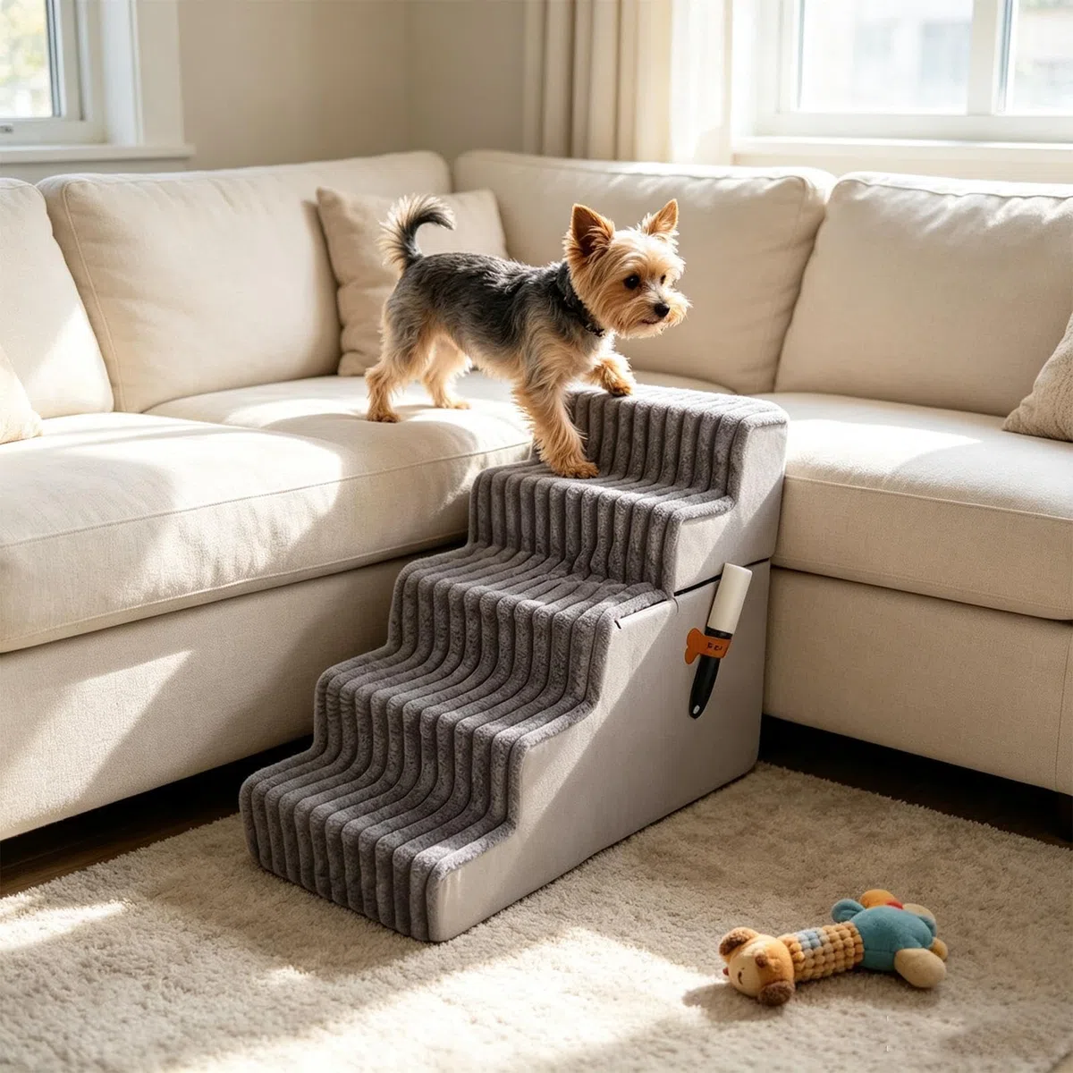 Escalón Canino Escalera Accesorio Lavable y Desmontable de Mascotas | Escaleras Felinas Equilibradas Para Cachorros Gatos Sofás Sillones Apartamentos Balcones