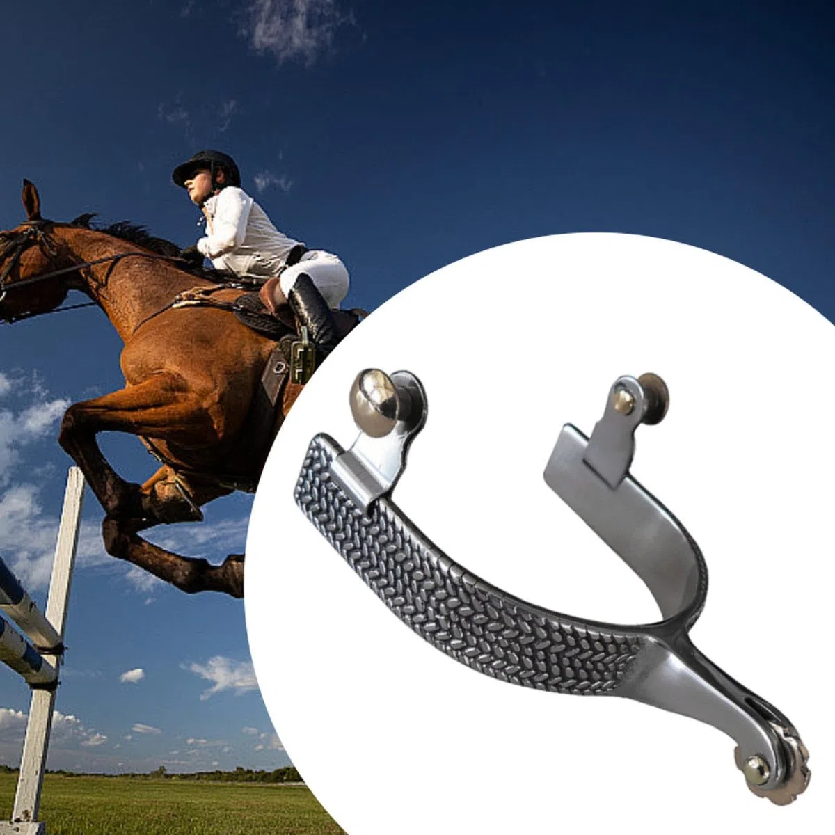 Qianly 2 Piezas de Equipo Occidental Espuelas para Caballos Espuelas Occidentales Espuelas para Botas de Caballo