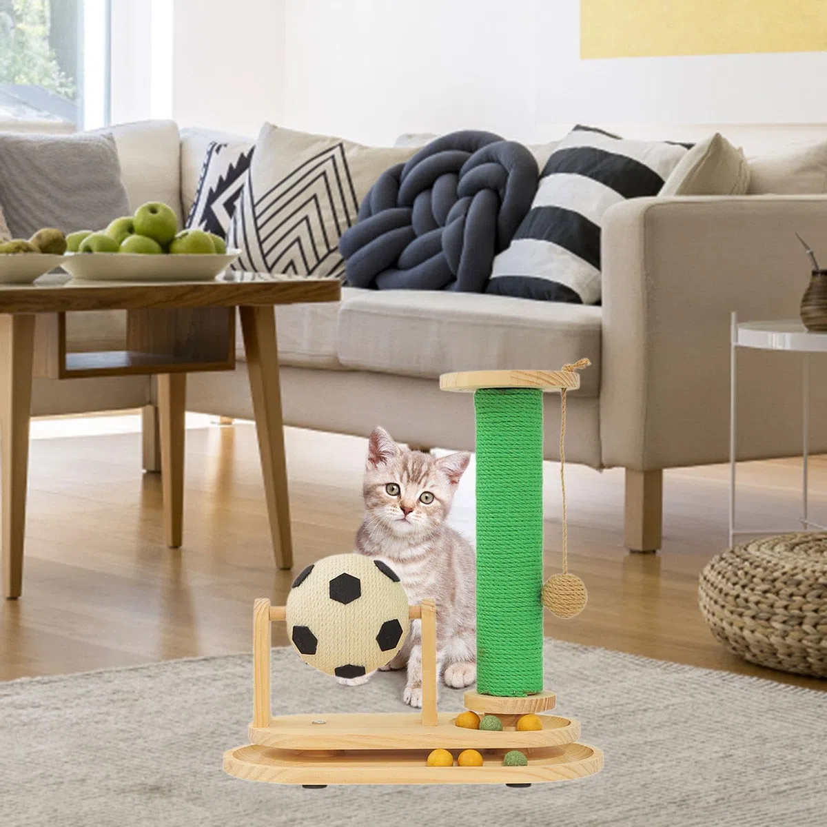 Juguete Interactivo Y Entretenido, Fabricado en [Material], para Afilar Las de Gatos, Gatitos, Conejos Y Animales Pequeños.
