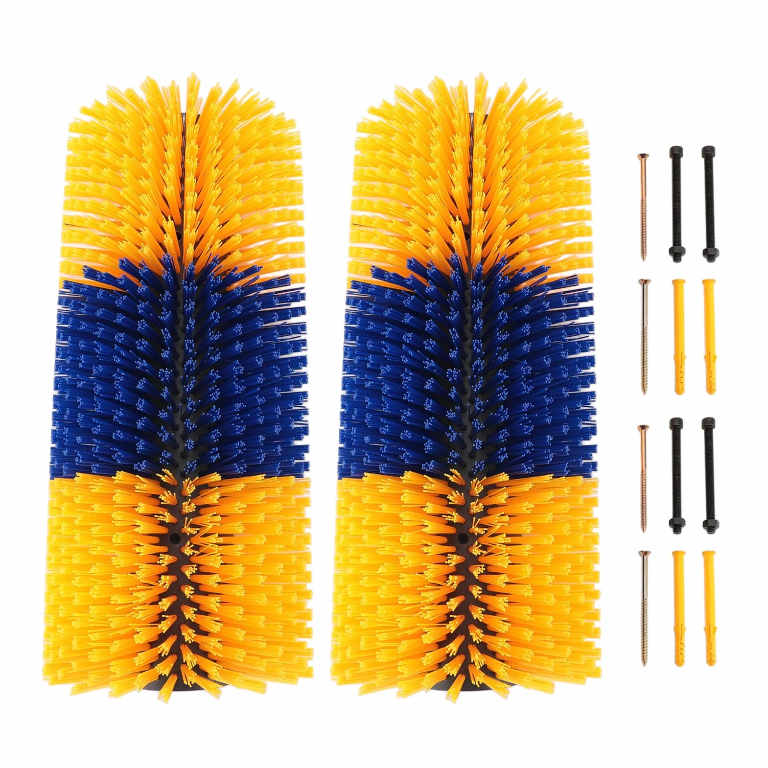 EMUKOEP Cepillos de Masaje Completo para Ganado, Cepillo para Rascar la Espalda de Animales Fiable, Ganado de Caballos, Ovejas (Amarilla)