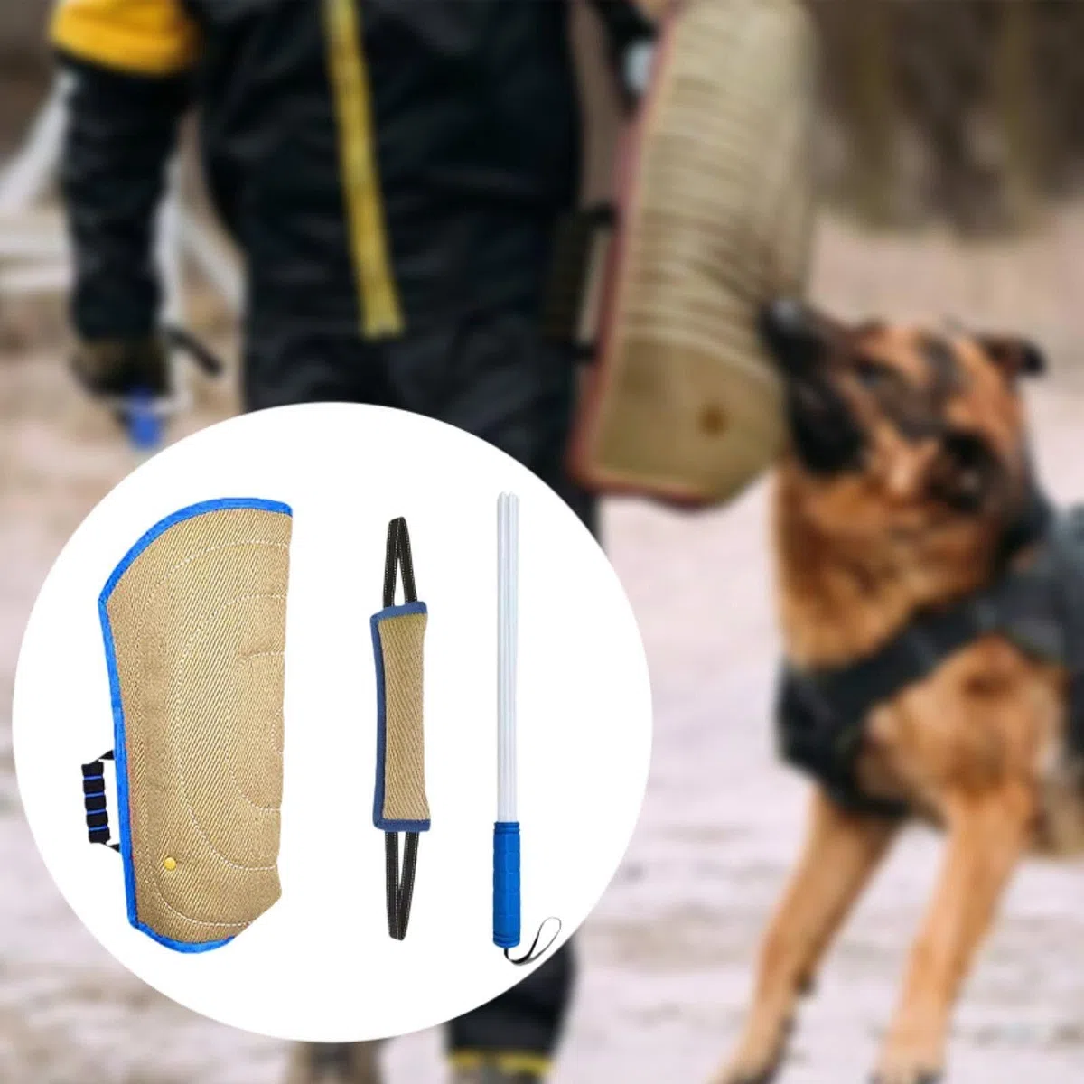 3X Set de Entrenamiento de para Perros con Brazo para, Juguete Masticable para Perros, Cojín de, Barra de Entrenamiento para PE