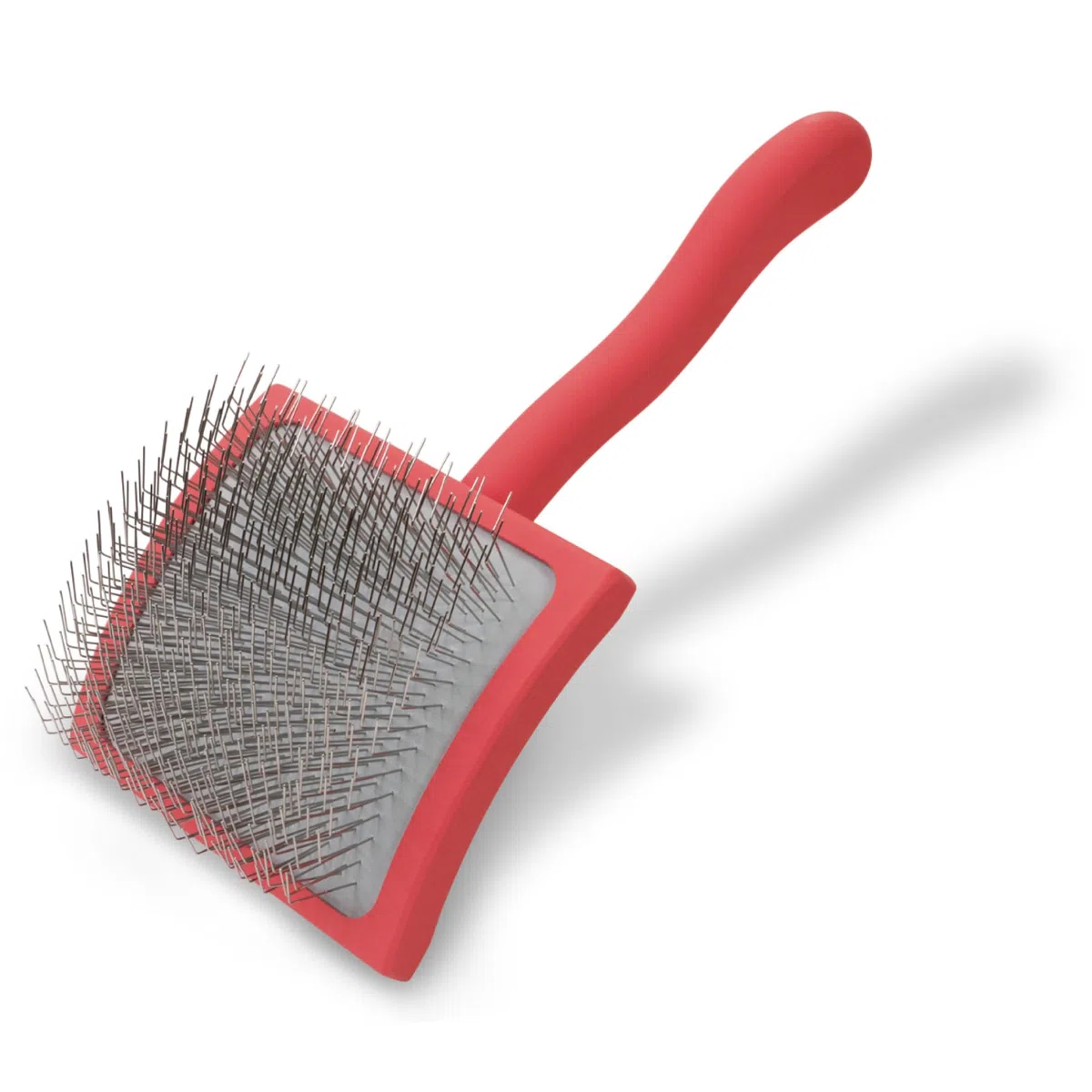 Chris Christensen Big G Dog Slicker Brush - Cepillo para desenredar pelusas, ahorra tiempo de energía, fabricado en Alemania, coral, grande