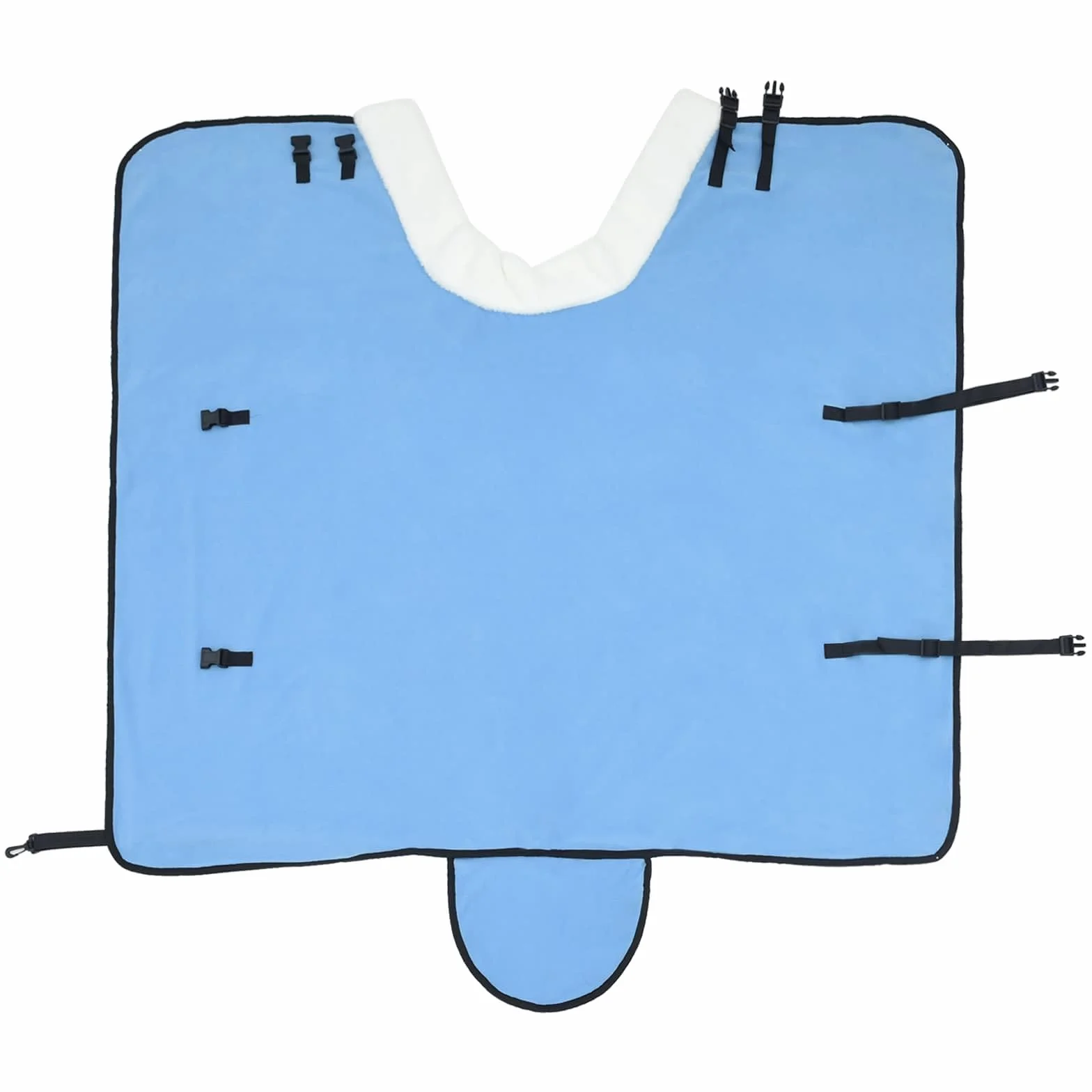 Manta para caballo Aqua de 75 cm de forro polar con funda extraíble, hebillas ajustables y diseño resistente al viento para clima frío, plegable y fácil de limpiar