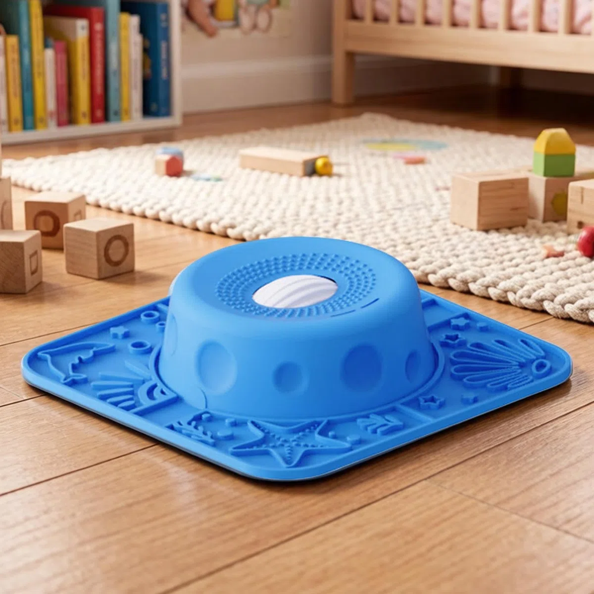 Cuenco Lamedor Perruno Dispensador de Silicona con Bola Giratoria | Juguete Lamedor Perruno Para Lamer Y Alimentar Con Comida Para Cachorros, Yogur, Puré De Carne Y Premios