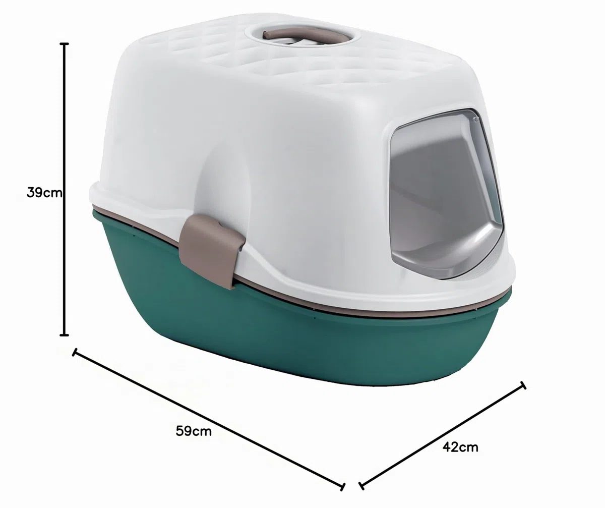 Stefanplast Furba Top, arenero para Gatos con Filtro de Limpieza, 59 x 39 x 42 cm
