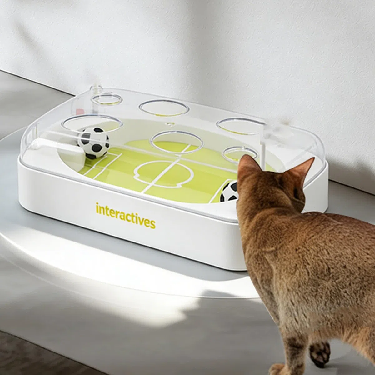 Pelota Interactiva para Gatos Juegos interactivos de fútbol para mascotas