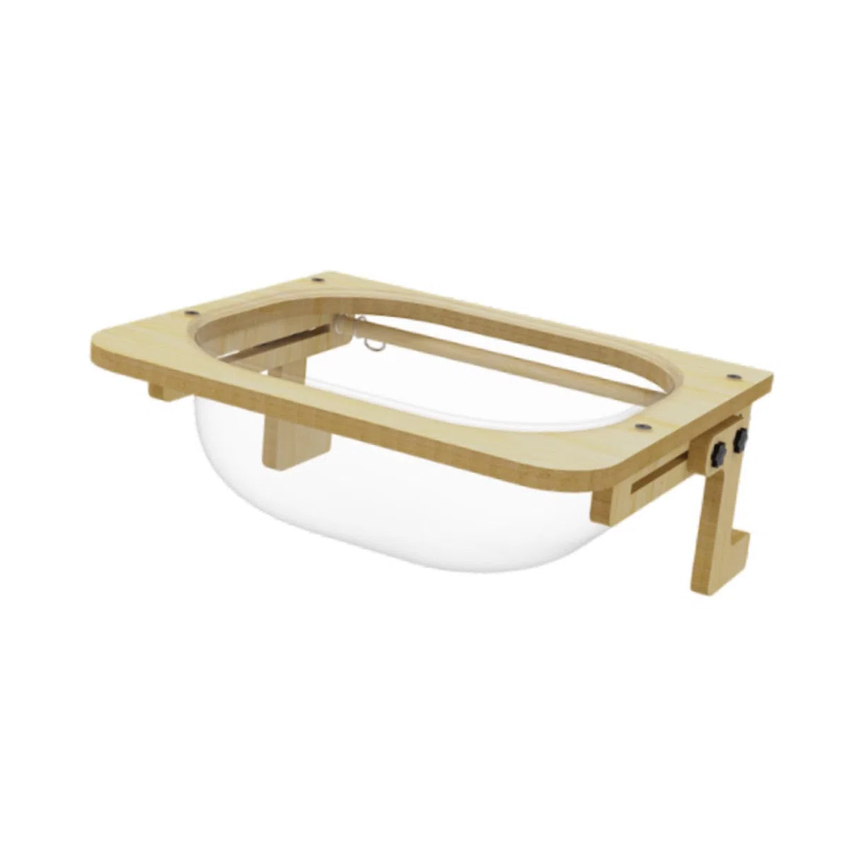 Acogedora Hamaca para Ventana para Gatos. Soporta hasta 13.6 | ajustable. Solución para ahorrar espacio. La hamaca para gatos cuenta con ganchos metálicos para colgarla fácilmente.