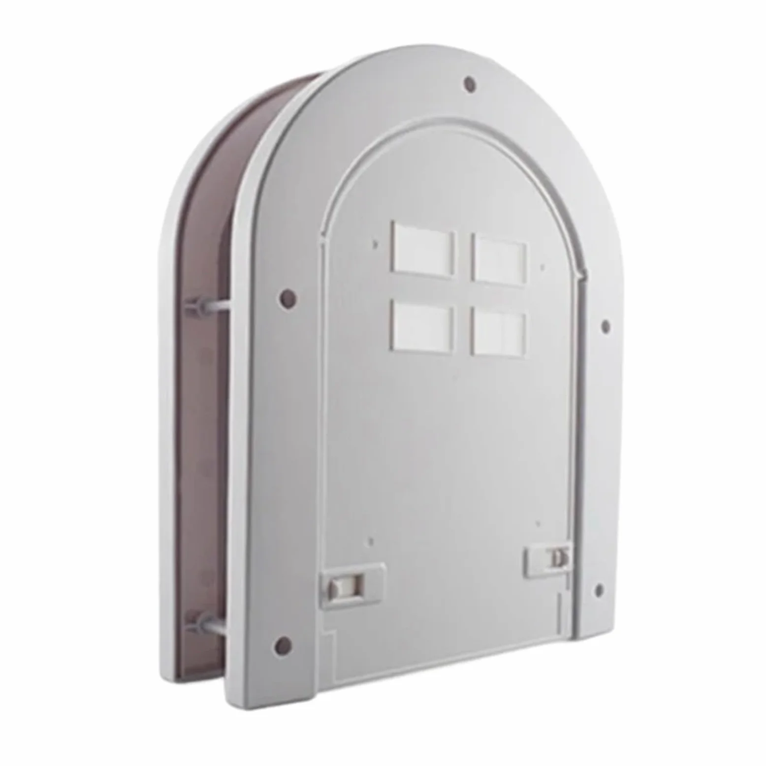 Gateras para Puertas Puerta de Pantalla for Perros y Gatos domésticos, Ventana magnética Entrada Libre for Puertas arqueadas plástico ABS Madera, Accesorios para Puerta(White)