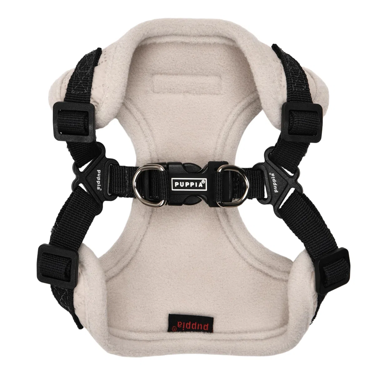 Puppia Irvin Comfort - Arnés cómodo para Perro, diseño de Diamantes, Cuello y Pecho Ajustables para Perros pequeños y medianos, Color Crema, Talla M
