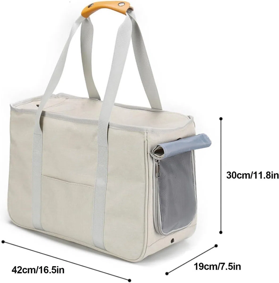 Transportín Perro, Bolso Portamascota con Bolsillos, Bolsa Mascota Ligera Transpirable con Correa Seguridad para Compras Viajes, Tote Mascotas Pequeñas Medianas, Green