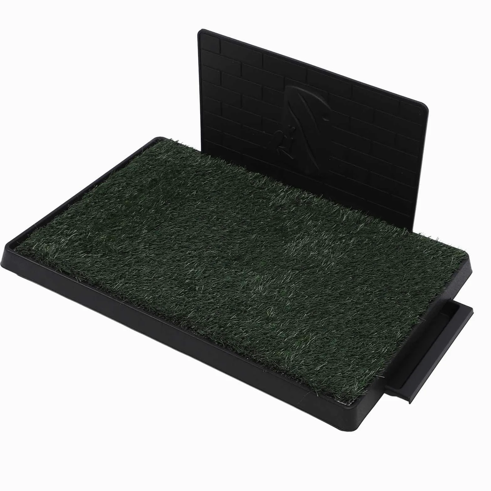 Qcwwy Orinal con Parche de Hierba para Perros, Césped de Baño para Perros de Entrenamiento, Reutilizable, Artificial, Lavable, con Deflector de Orina y Bandeja para Perros (Tamaño