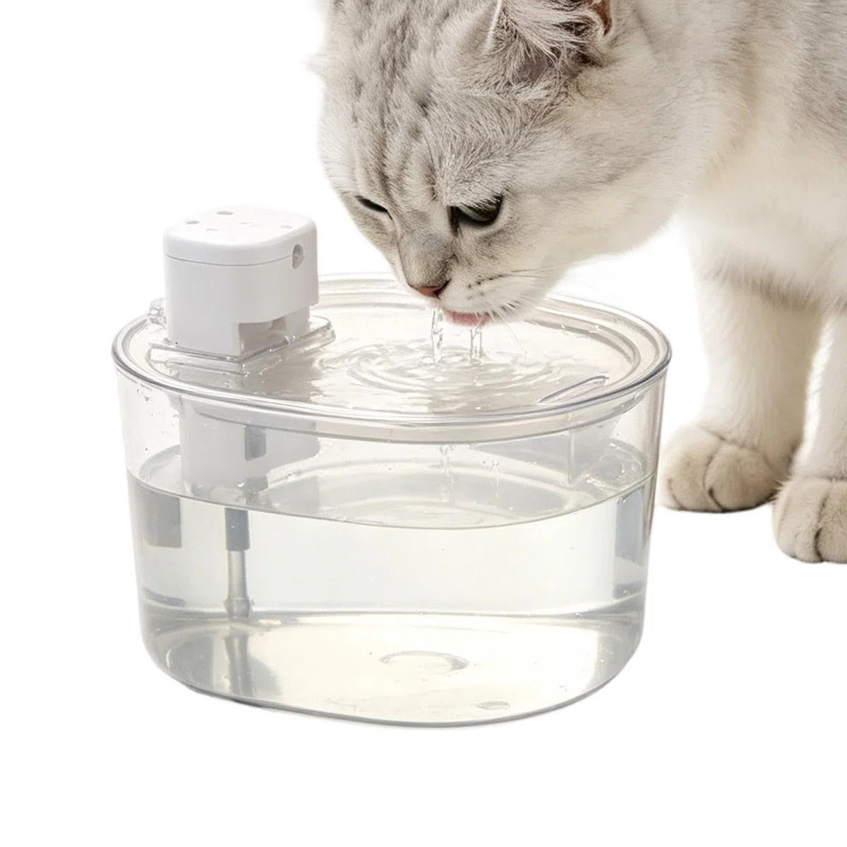 Fuentes para Gatos Dispensador Silencioso Recargable con Sensor 3L | Fuente de Agua Inalámbrica Gatos Bebedero de Mesa y Escritorio, Cachorros, , Perros y Mascotas de Interior