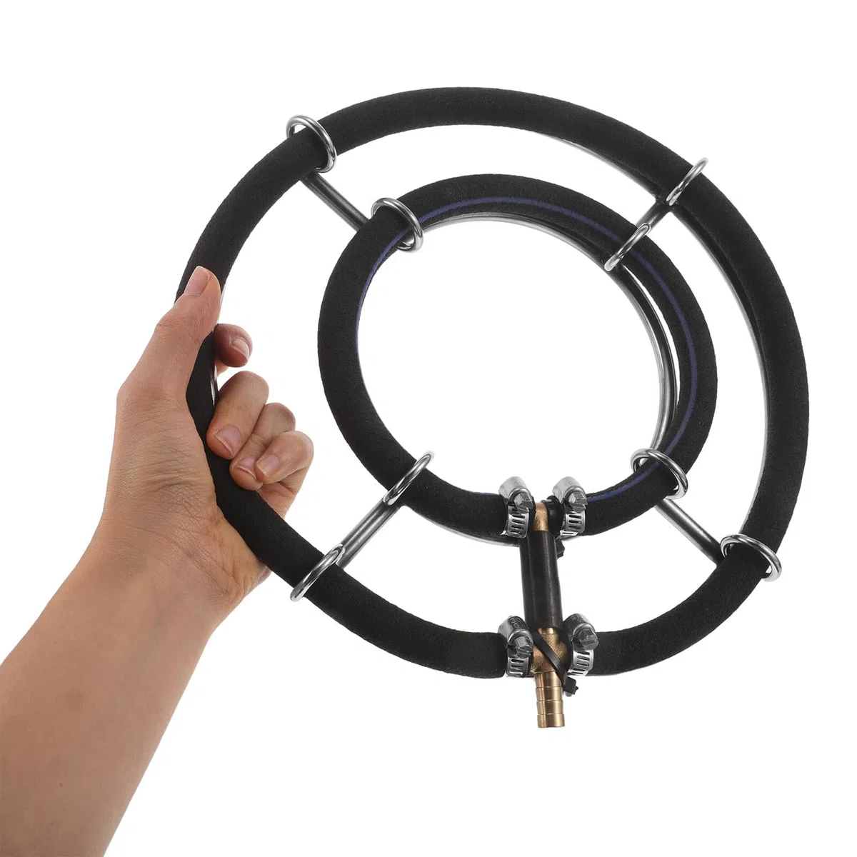 Yardwe Difusor de Burbujas Nano para Acuario Piedra de Aire Redonda de Acero Inoxidable Accesorio Oxigenante Silencioso para Estanques y Bombas Hidropónicas