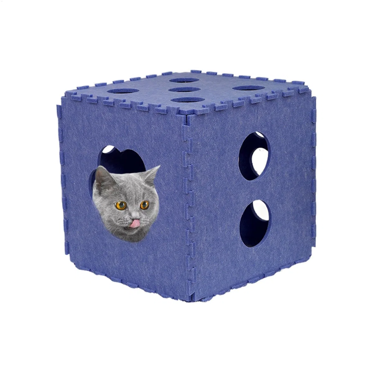 para gatos, cueva para gatos de fieltro, de cama en forma de rompecabezas de fieltro | Escondite para gatos, casas y apartamentos para gatos, cubos para gatos para interiores, tabla de | Suave Cachorros y de 5 a 10 Kilogramos, para Juegos en Interiores y