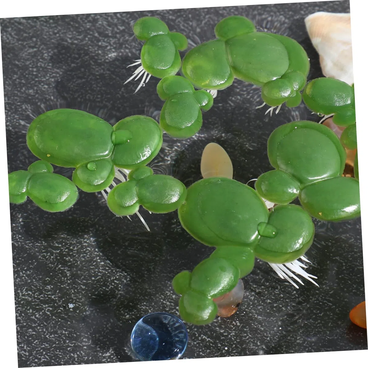 PRETYZOOM 450piezas Acuáticas Artificiales Flotantes Decoración De Lenteja Simulada Adornos para Estanques y Peceras Suministro De Vegetación para