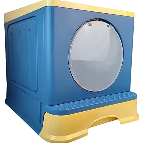 Cajas de Arena PET WATION BIEN SPACE BIG ESPACIO Anti Splash Cats Caja de arena Caja plegable BAÑO Tipo de cajón de bandeja Tipo Gato grande Dung Cuenca Mascotas Suministros Limpios Arenero ​Gatos