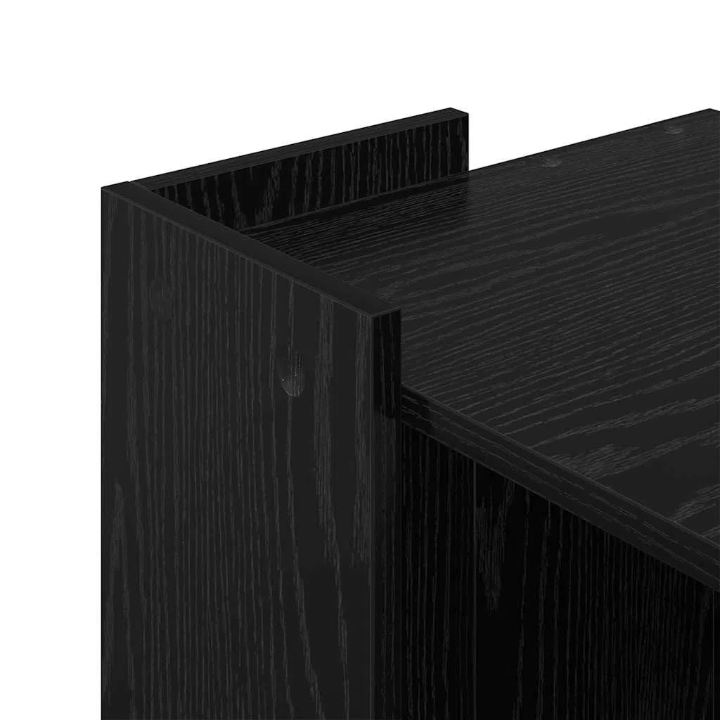 vidaXL Cubículo para Caja de Arena de Gato Roble Negro 42 x 42 x 51 cm