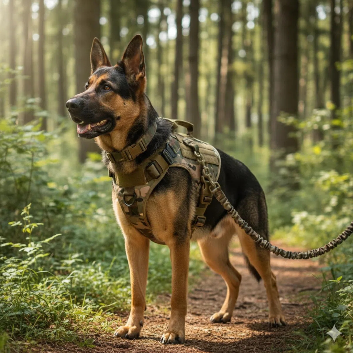 Arnés táctico de nailon 1000D para perro, reflectante, chaleco para mascotas con doble bucle de control, asa lateral, correas Molle para entrenar aventuras al aire libre