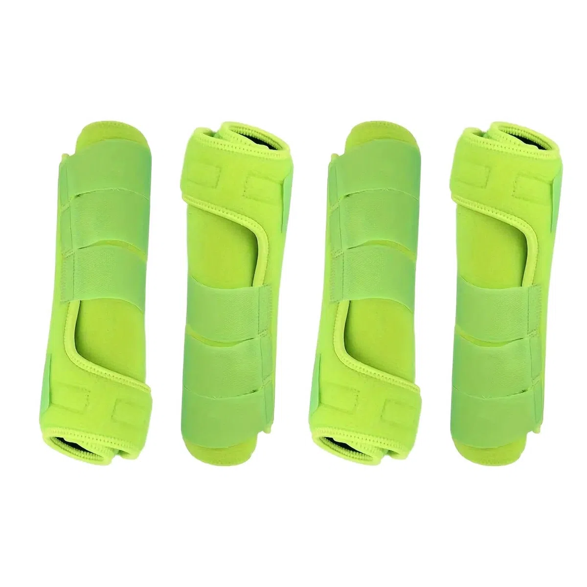 4 Piezas Protectores Piernas Caballo Botas Envolturas Almohadilla Neopreno Suaves Adecuadas para Y Paseos, Verde Claro, m