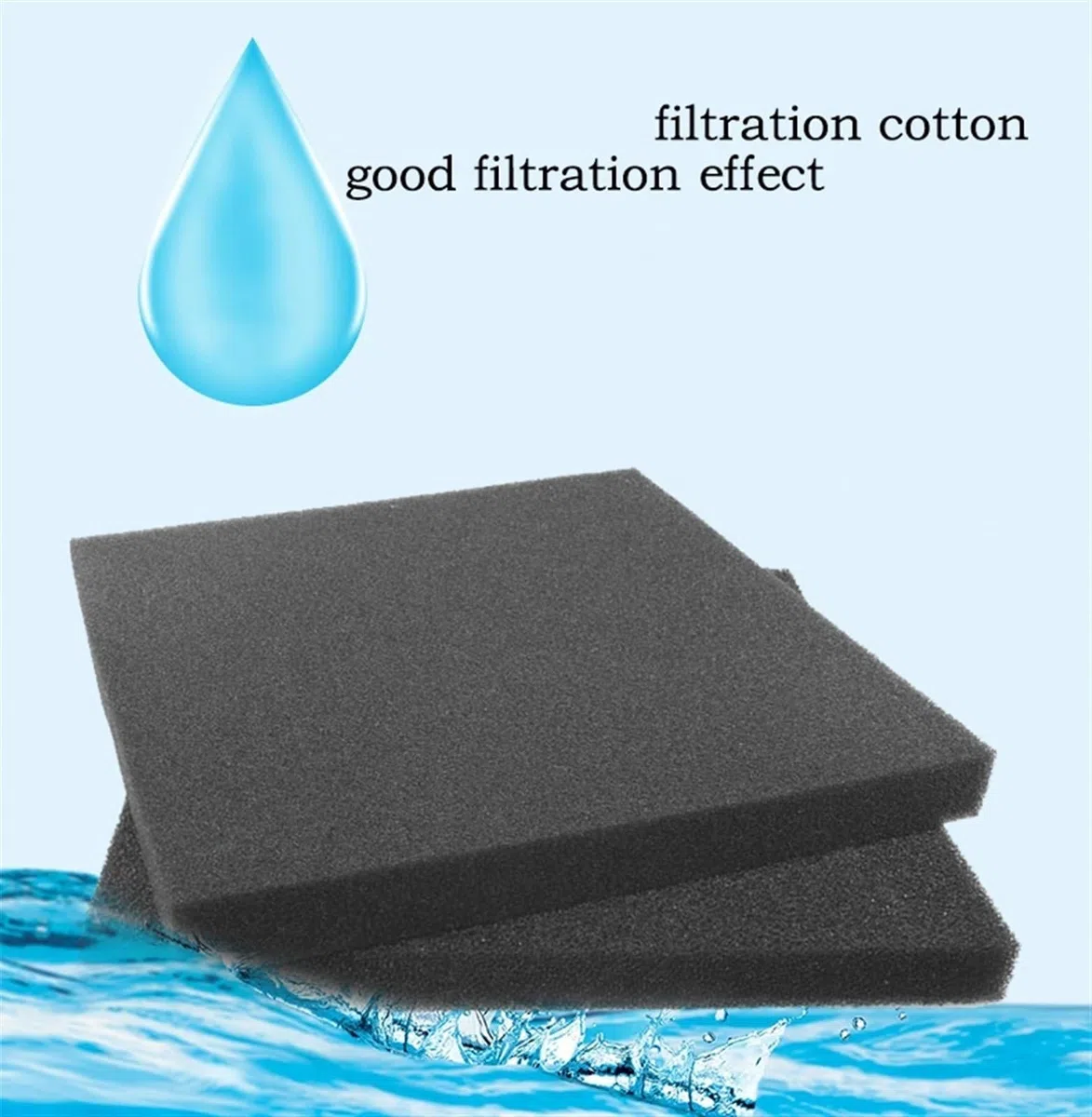 Accesorios for acuarios Filtro de algodón bioquímico Práctico Filtro de Esponja de Espuma for Estanque de Peces Negro Múltiples tamaños 15/25/35/50 PPI(50x25x3cm,50PPI)