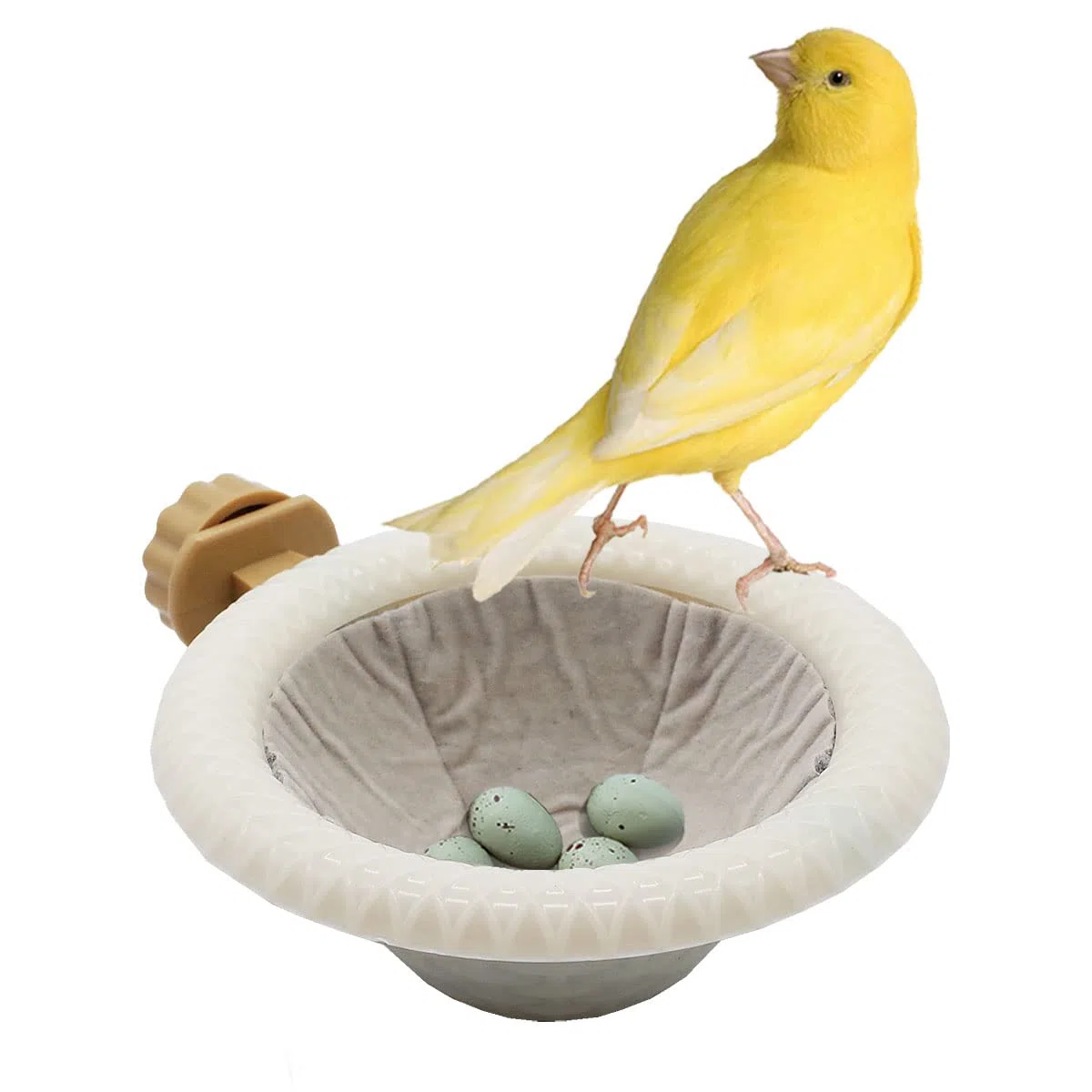FOIBURELY Nido de pájaros Canary Finch Loro Nido con fieltro (blanco)