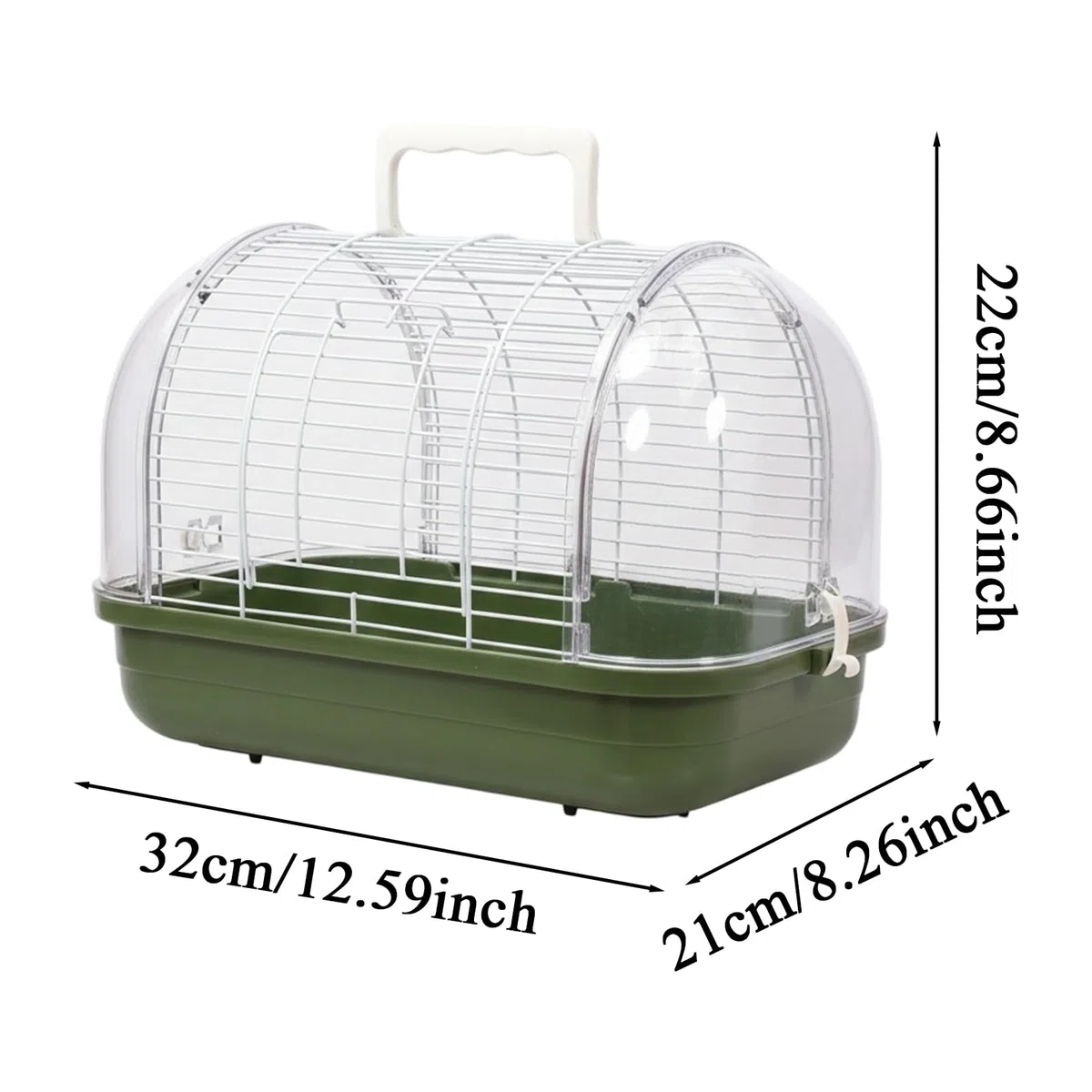 Jaula De Aves Para Viaje para Aves Transparente y a Prueba de Sol con Asa | Jaula Para Cacatúas Con Vista Completa Para Periquito Conure Cacatúa Ninfa Canario Agapornis Pinzón Salón Balcón