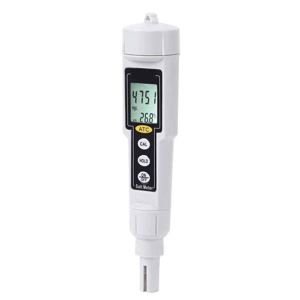 Probador digital portátil de salinidad, pantalla LED de alta precisión para piscina de agua salada y acuicultura