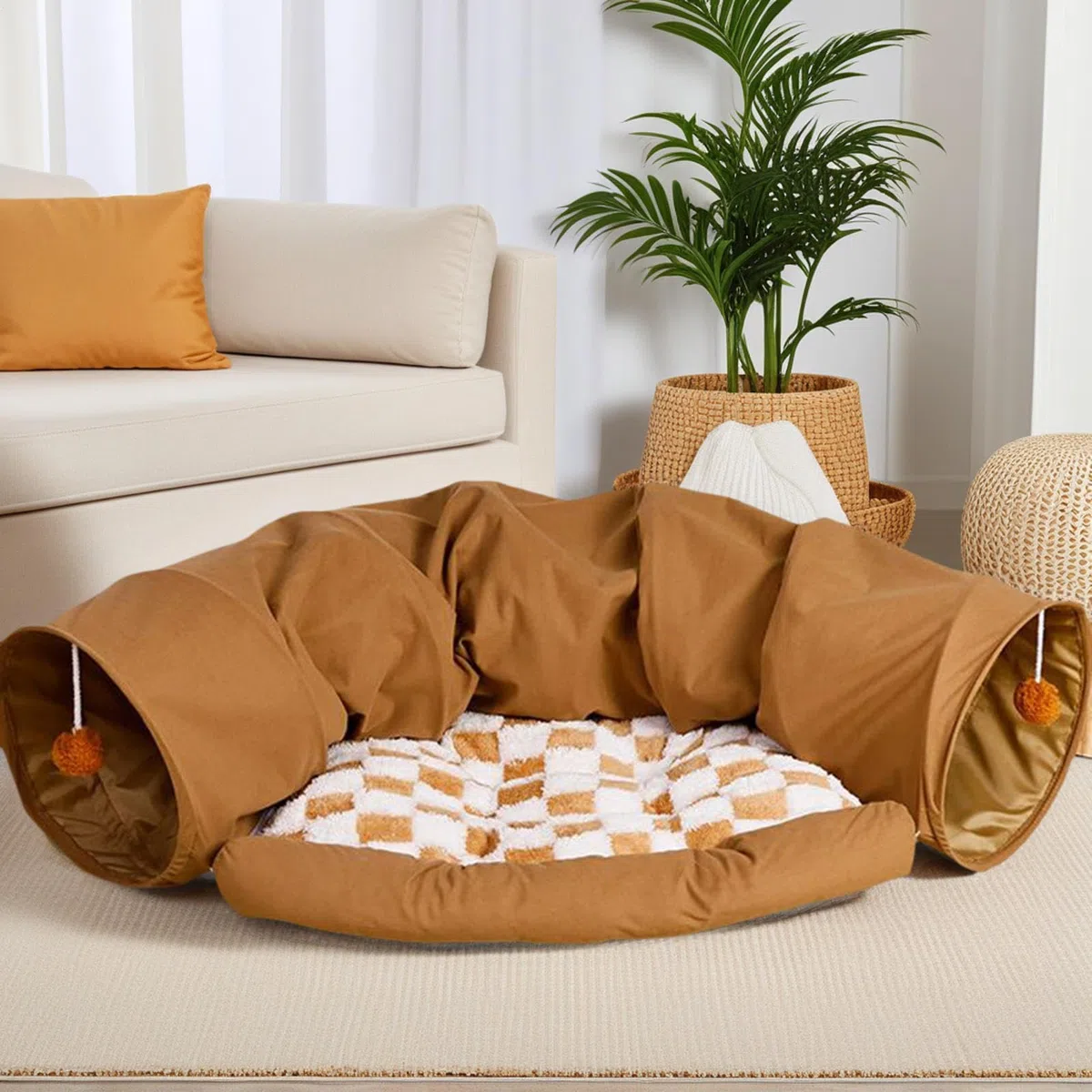 Juguete para Gatos Casa Gruesa Desmontable y Lavable de Ejercicio, | Bolsa para Gatos Juego, Ejercicio, Exploración, Mantiene a los Entretenidos, Fomenta el Ejercicio en el Interior