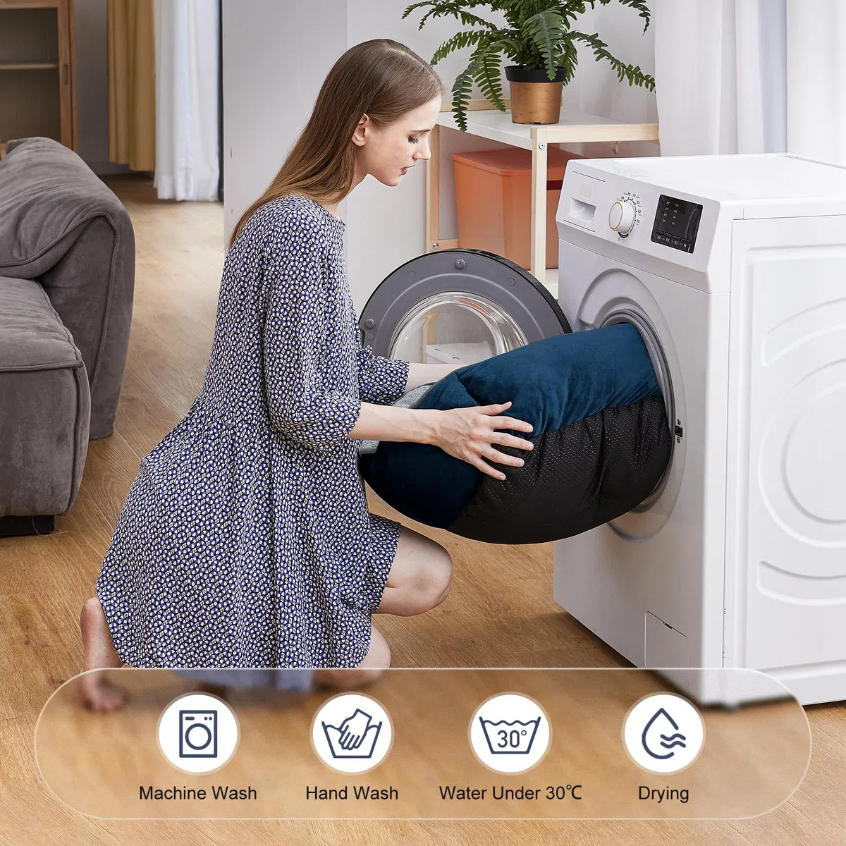 JOEJOY Cama Rectangular para Perros Grandes, medianos y pequeños, sofá Cama ortopédica Lavable, Suave y Transpirable, Cama calmante Duradera para Perros con Parte Inferior Antideslizante, Varios