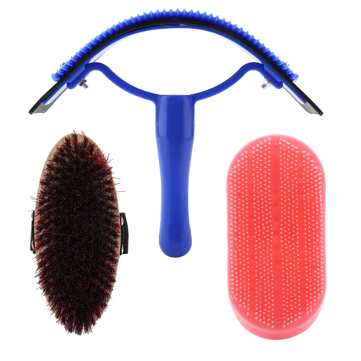 Juego de 10 piezas de cuidado de caballos, kit de cuidado de caballos, cepillo ecuestre, peine de curry, juego de herramientas de limpieza de caballos, accesorios de limpieza