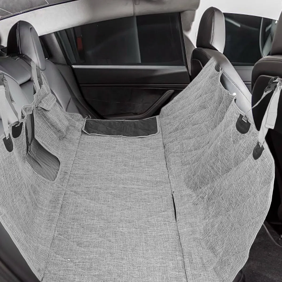 Lurrose Funda para Asiento de Coche para Perros de Tela Oxford, Resistente a Arañazos y Fácil de Limpiar, Adecuado para Viajes y Protección Trasera