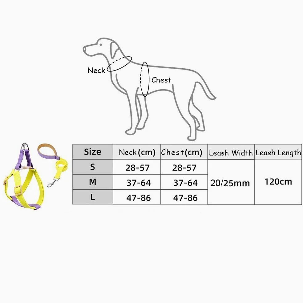 con arnés y Correa for Perros pequeños, de Nailon antitirones, Juego Collar GL(C,L)