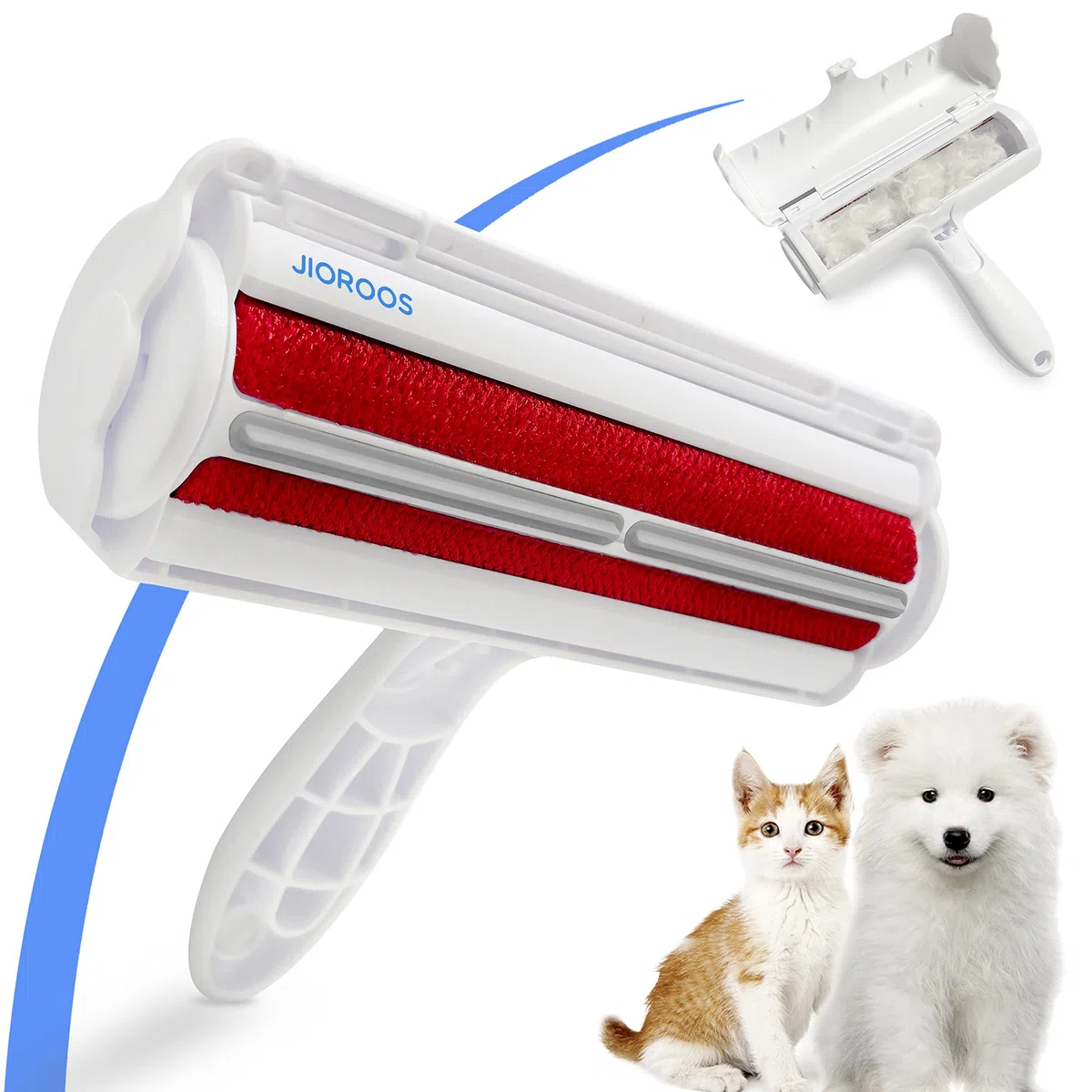 Removedor de Pelo de Mascotas – Removedor de Pelo de Gatos y Perros Reutilizable para Muebles, sofá, Alfombra, Ropa, Asientos de Coche o Ropa de Cama – Rodillos de Pelusa portátiles, Base