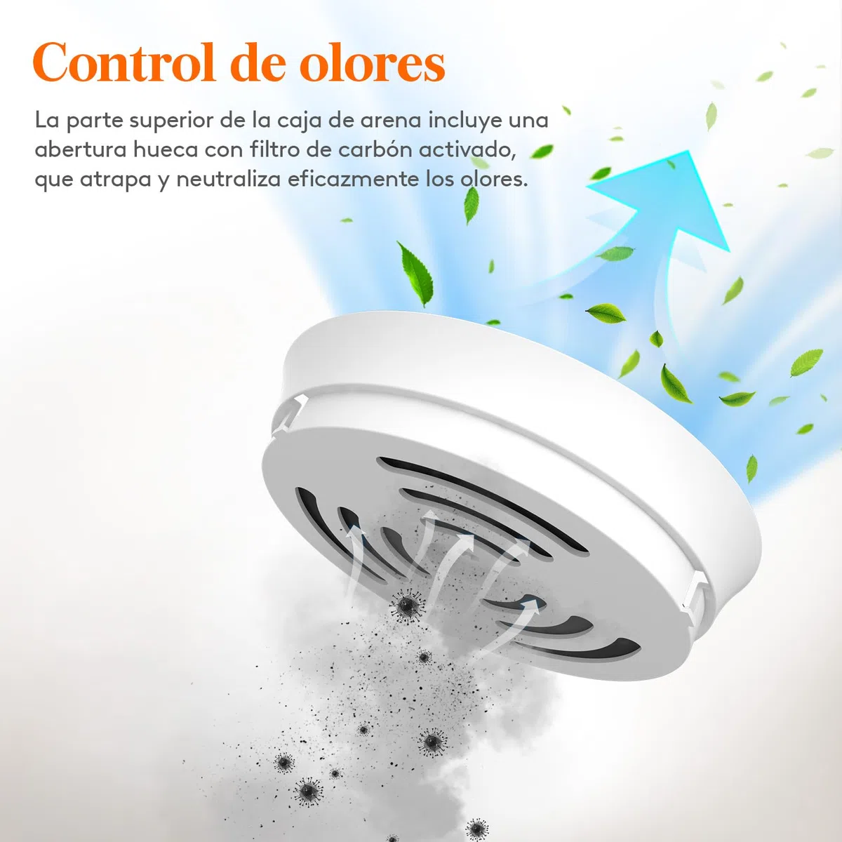 Lifewit Arenero Gato con Desodorizante y Filtro de Carbón, Arenero Maceta para Sala de Estar, Dormitorio, Esquinas, Cagadero Gatos Cerrado con Planta Artificial, Pala, 48 x 120 cm, Blanco